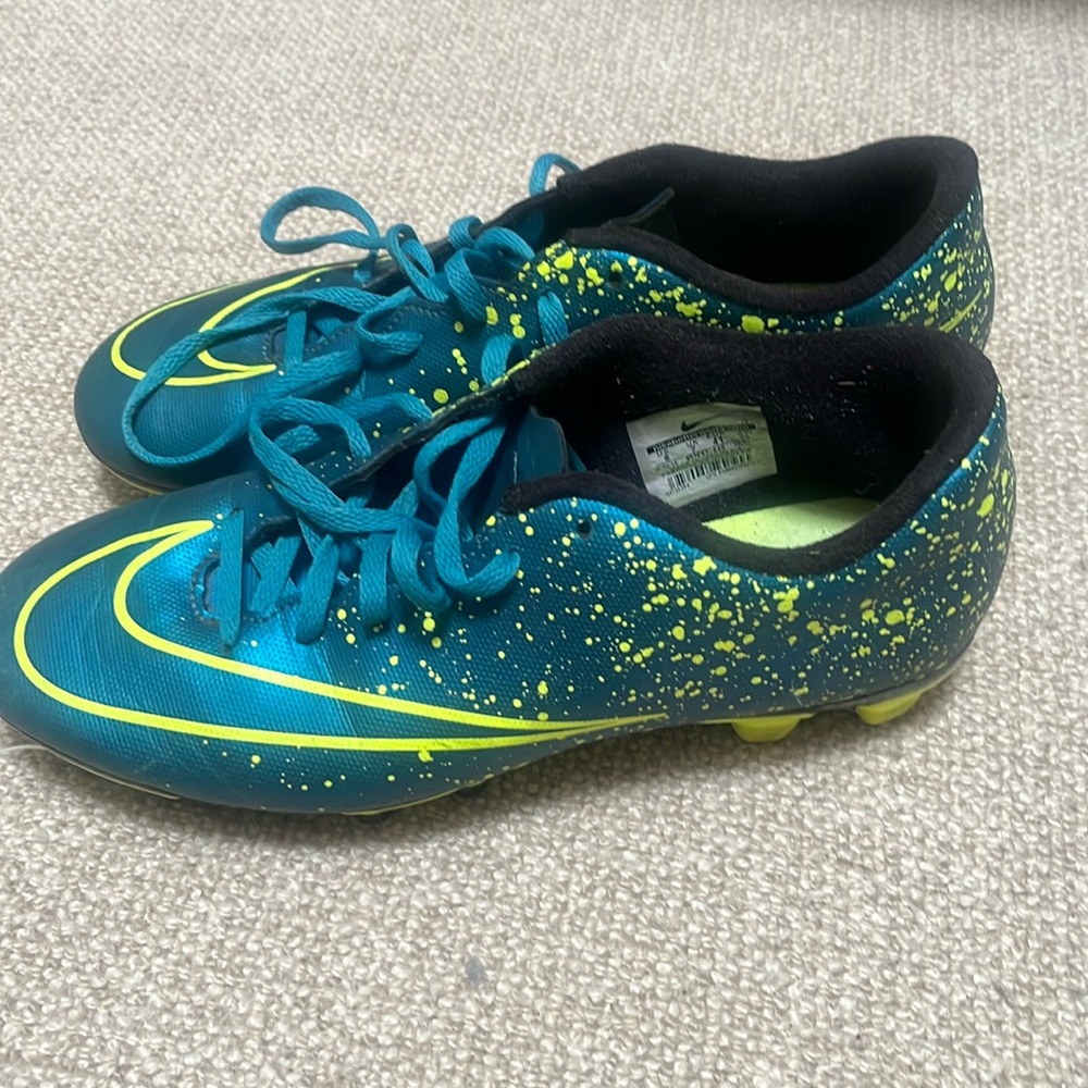 Nike Mercurial Vortex II FG soccer cleat squadron blue/volt size 8